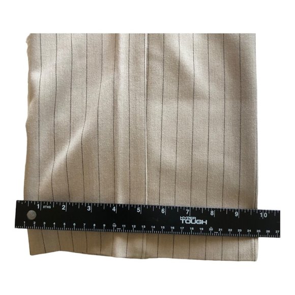 Liz Claiborne axcess Stretch Wide Leg Dress Pant Women's Taupe Brown Pin Stripe - Picture 6 of 12